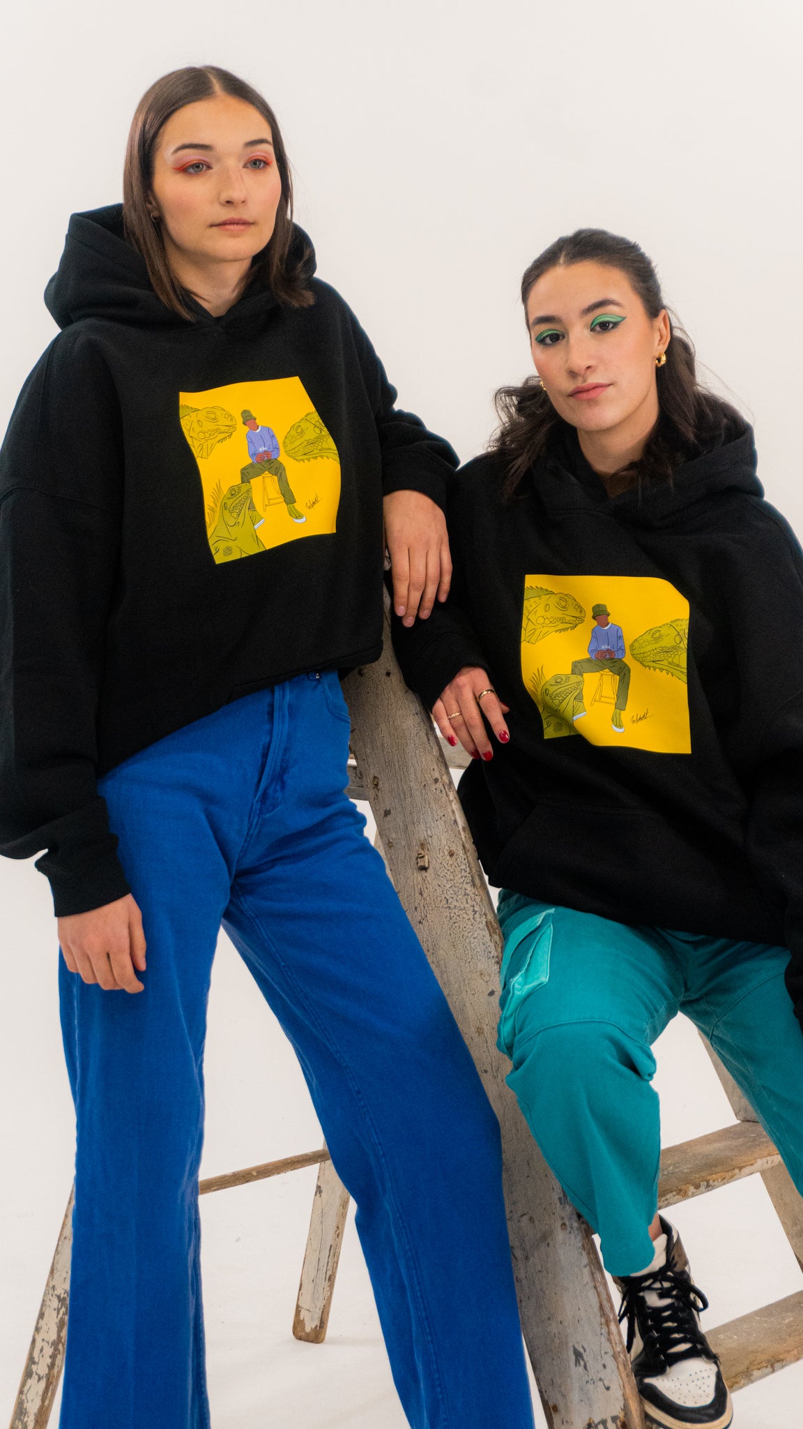 Hoodies noir oversized