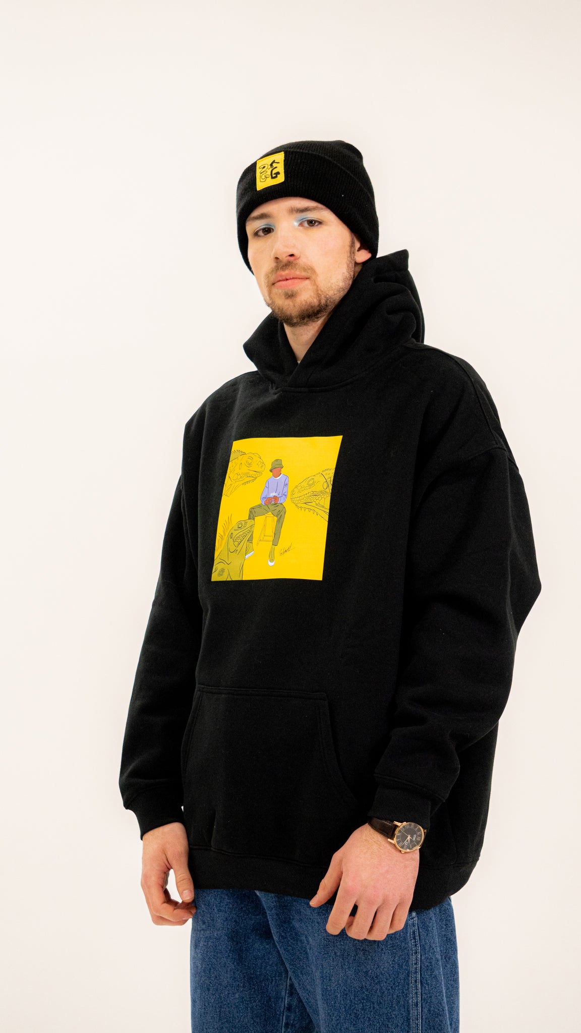 Hoodies noir oversized
