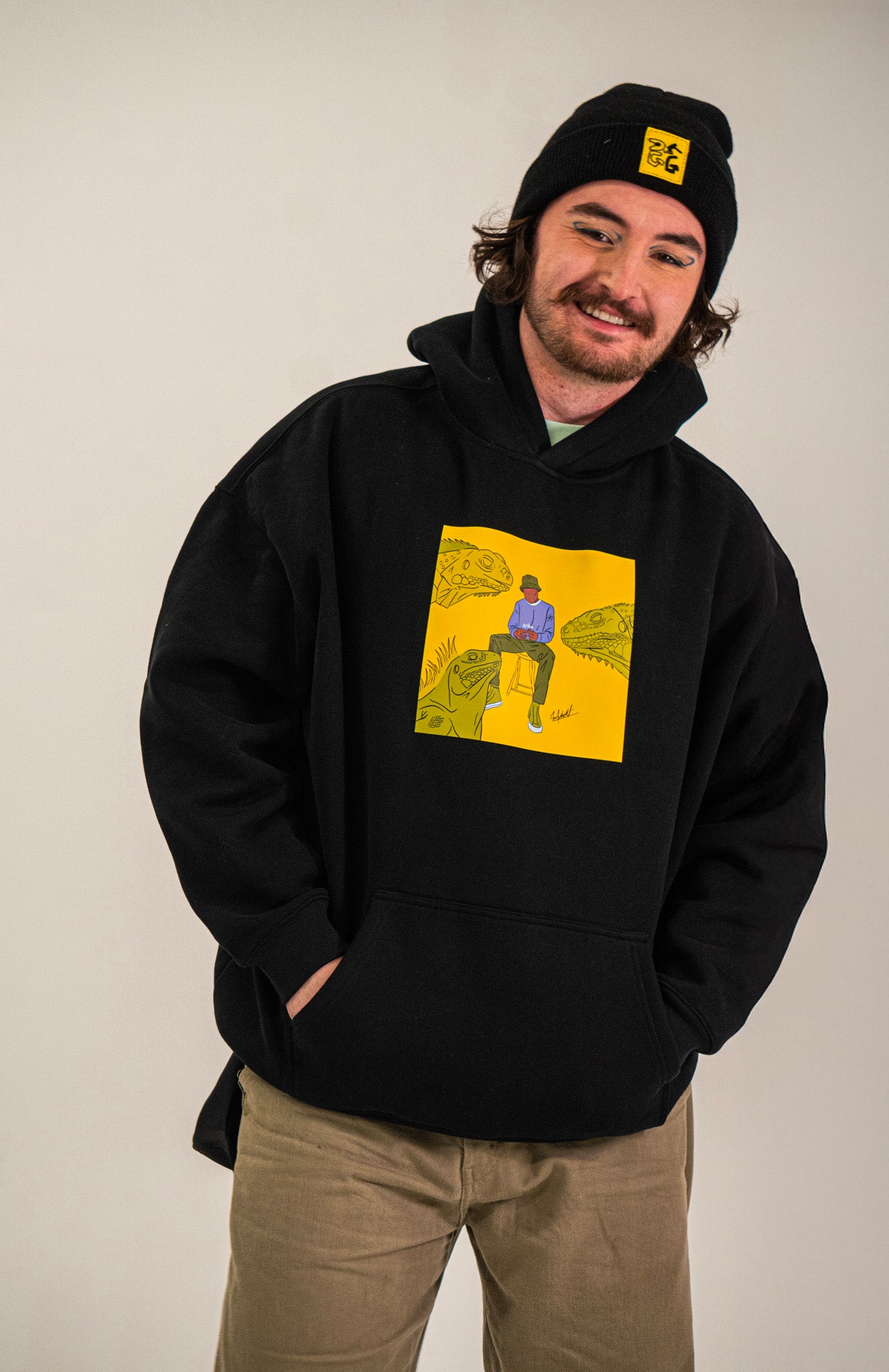 Hoodies noir oversized
